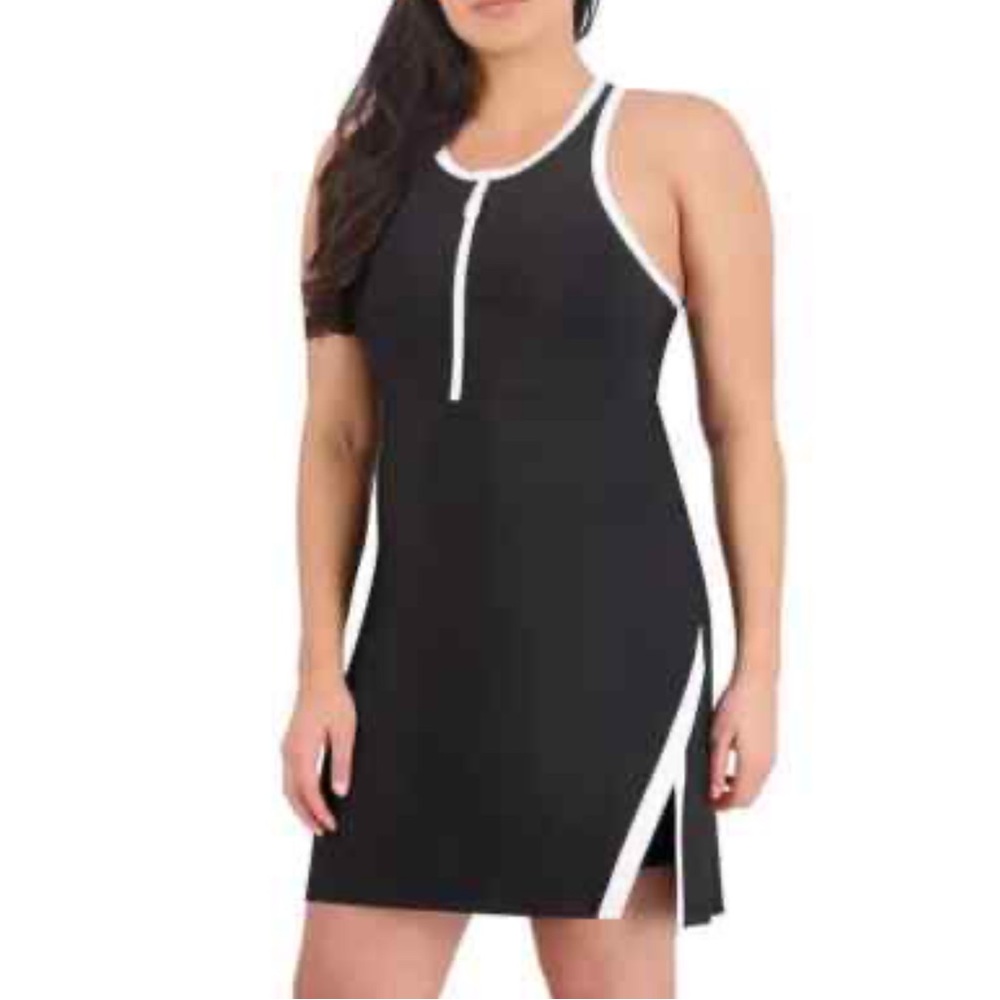 Sage Black and White Mini Dress
